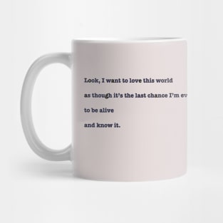 Mary Oliver - October - Quote Mug